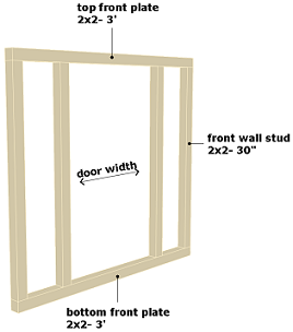 dog house front wall frame