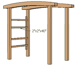 arbor plans 4- 2"x2"x40"