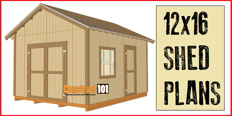 12x16 shed plans, free online version and free downloadable version.