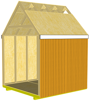 storage shed 4'x8' plywood decking