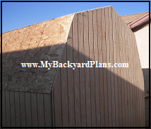 gambrel storage shed back wall complete