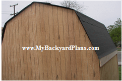 Install the 1x6 trim to the top of shed the same manner as the front.