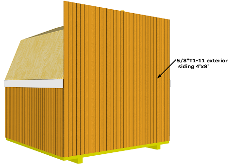 storage shed back wall details