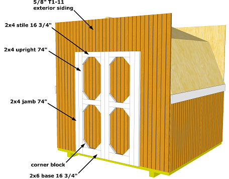 Wood Storage Shed Door Plans