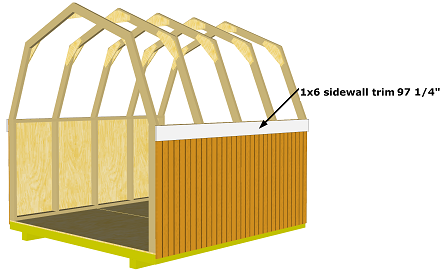 storage shed sidewall trim trim