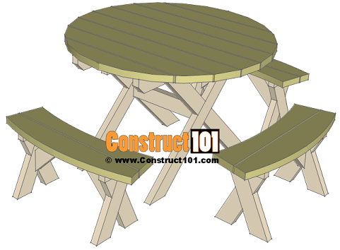 round picnic table plans